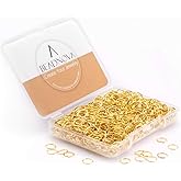 BEADNOVA 6mm Jump Rings Gold Jump Rings for Keychains Jewelry Making for Necklace Repair (300Pcs)
