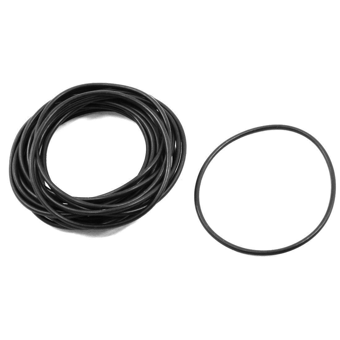 sourcingmap 20 Pcs Black Silicone O Ring Seal Washers 90mm x 84mm x 3mm