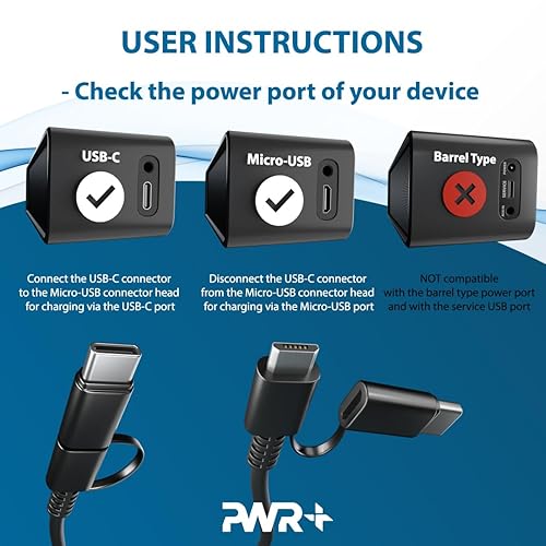 Pwr Charger for Bose SoundLink Color Mini II Revolve Micro Plus
