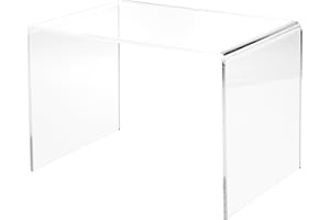 Plymor Clear Acrylic Rectangular Display Riser, 8 inch Height x 12 inch Width x 8 inch Depth (1/4 inch Thick)
