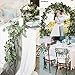 Eucalyptus Garland,LYLYFAN Artificial Silk Eucalyptus Leaves Vine Wedding Backdrop Arch Wall Decor
