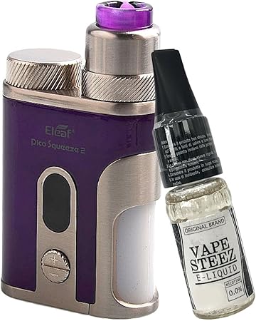 Amazon Avatar Chip搭載 Eleaf Pico Squeeze 2 Mod With Coral 2 Bf Rda 電子タバコ スターターキット Avb21700バッテリー付属 お試し用オリジナルリキッド10ml1本付 Purple Vape Steez 電子たばこセット スターターキット