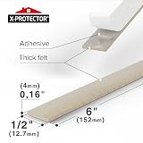X-Protector Chair Leg Floor Protectors 20 Pcs Felt Strips Adhesive view 3