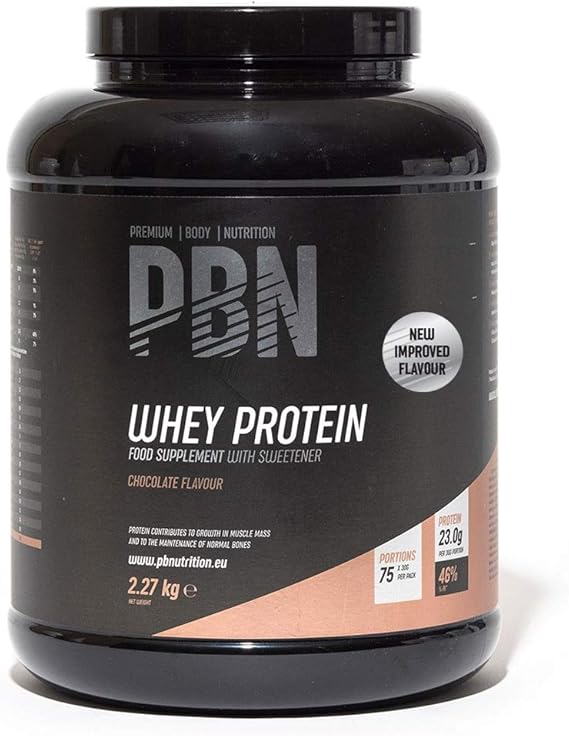 PBN Premium Body Nutrition Whey Protein 2.27kg Chocolate, New
