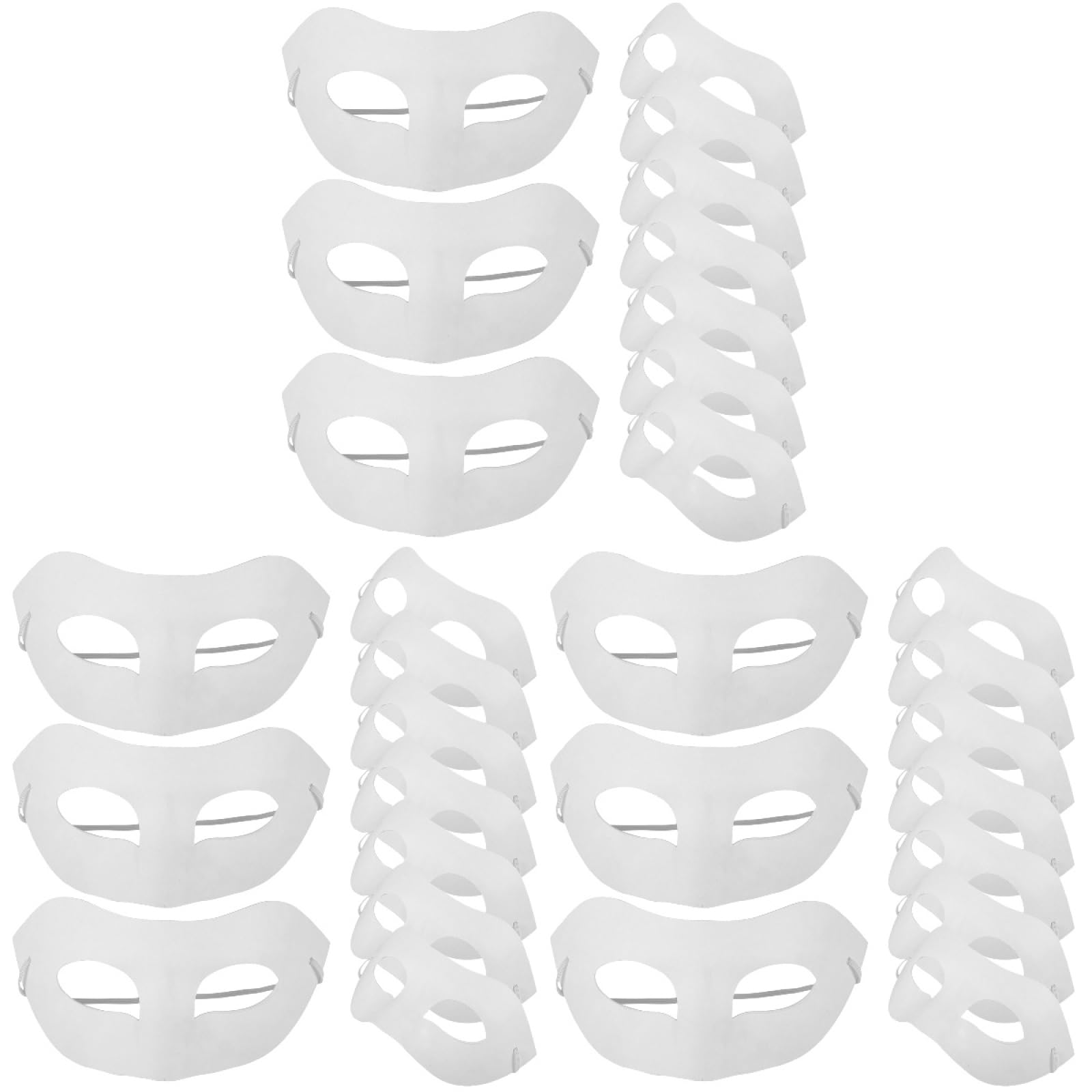 ABOOFAN Diy White Paper Masks for Adults and Kids 30Pcs Blank Masquerade Masks for Painting Cosplay Halloween Party Decoration and Art Crafts