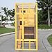 Sandinrayli Cat House Outdoor Run Wooden Cat Rabbit Home w/Outside Fun Run Small Animal Enclosure Cage