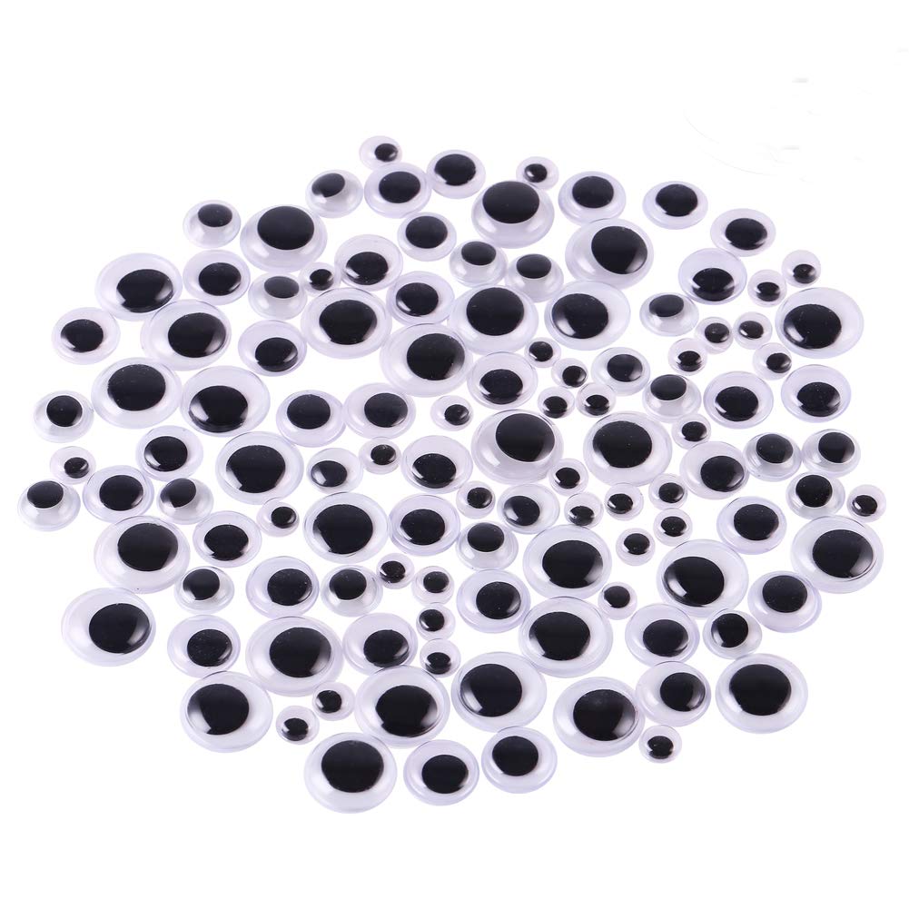 100 Pieces 25mm Black Wiggle Googly Eyes with SelfAdhesive 100 Pieces