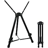 Table Top Easel Stand for Sign – Art Adjustable Portable Sturdy Tripod Artist Easel for Painting and Display - Black Heavy Duty Poster Floor White Board Stand for Canvas Holder Painter and Adults