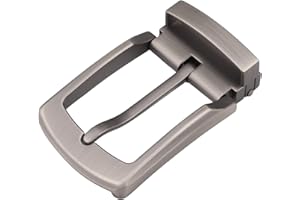 McFanBe 1.37 Inches (32-35mm) Alloy Belt Buckle Single Prong Square Replacement Buckle