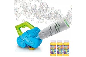 ArtCreativity Bubble Leaf Blower with 3 Refill Solutions, Outdoor Bubble Toys for Toddlers 1-3, 2 Year Old Boy Birthday Gift, Christmas Toddler Toys for Boys, Bubble Machine for Kids