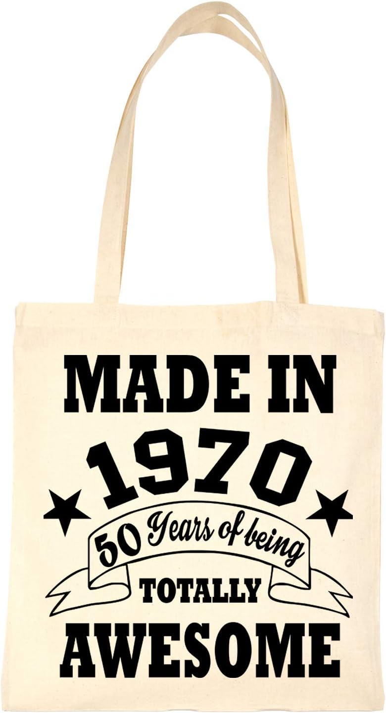 Print4UShopping Tote Bag For Life Born in 1975 50th Birthday