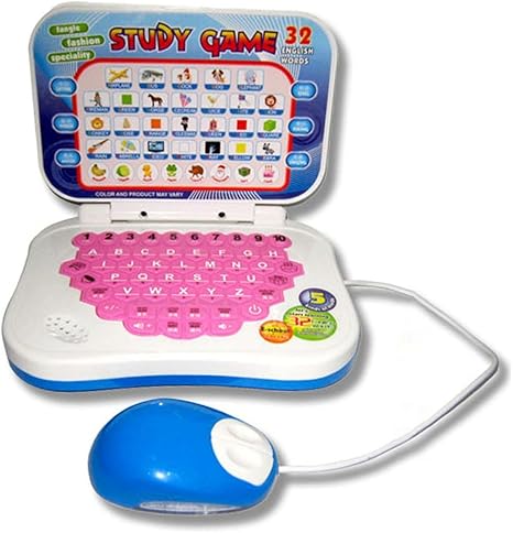 Amazon Co Jp ポータブルバイリンガル早期教育学習機キッズノートパソコンのおもちゃ マウスコンピュータ子供発達玩具ギフト ランダムカラー ホーム キッチン