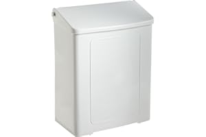 IMPACT PRODUCTS Impact 1102 White Plastic Safe-Use Sanitary Napkin Receptacle, 10-5/8" Length x 9" Width x 4-5/8" Depth (Case of 4)