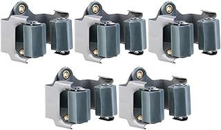 OUNONA W900Freier Tag und Besenhalter Wandtattoo Halterung Aufbewahrungsschuppen Garten (grau)