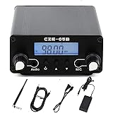 FM Transmitter for Church, Elikliv 76~108MHz Digital LCD Wireless Stereo Broadcast with Antenna, Built-in PLL FM Transmitter 