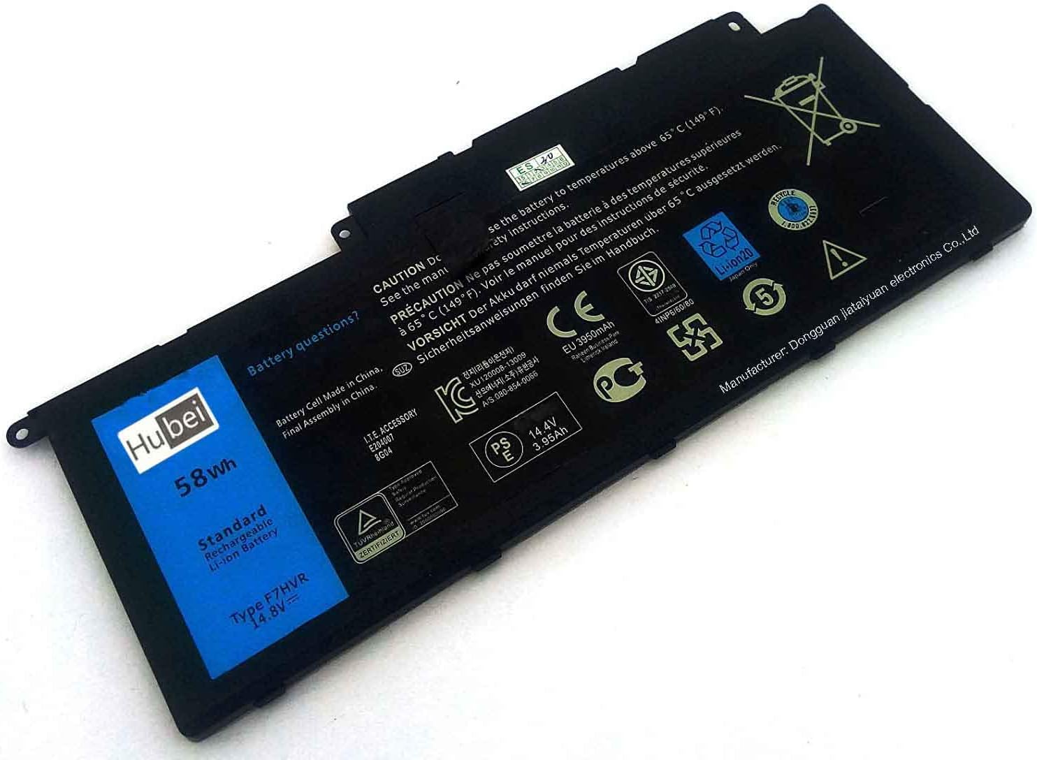 Hubei F7HVR G4YJM 062VNH T2T3J Laptop Battery For Dell Inspiron 17 7000 7737 7746 14 15 15r 5545 7537 14-7437(14.8V 58Wh )