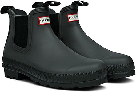 hunter chelsea black boots