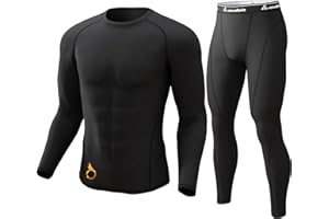 CL convallaria Thermal Underwear for Men Long Johns Fleece Lined Hunting Gear Set Base Layer for Cold Weather XS-4XL