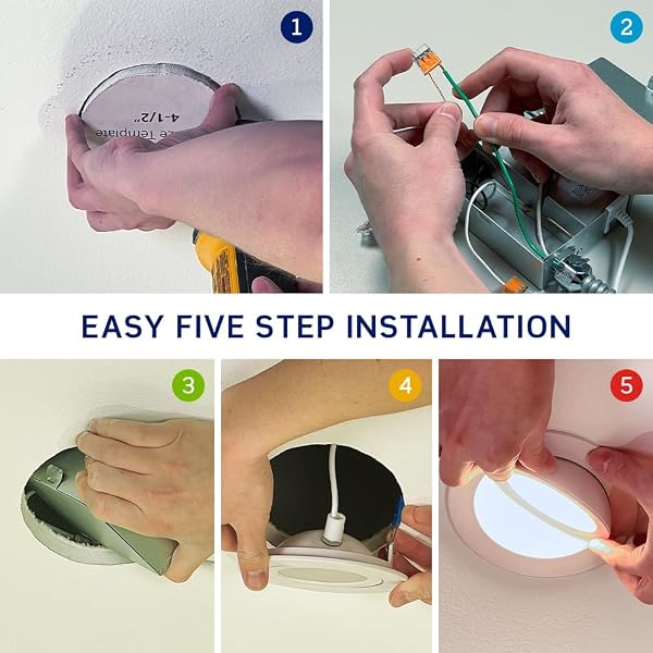 LEVITON 6 IN. ROUND ADJUSTABLE SLIM DOWNLIGHT, 1100 LUMENS, 5 CCT COLOR SELECTABLE 2700K-5000K, DIMMABLE, DAR60-S1W