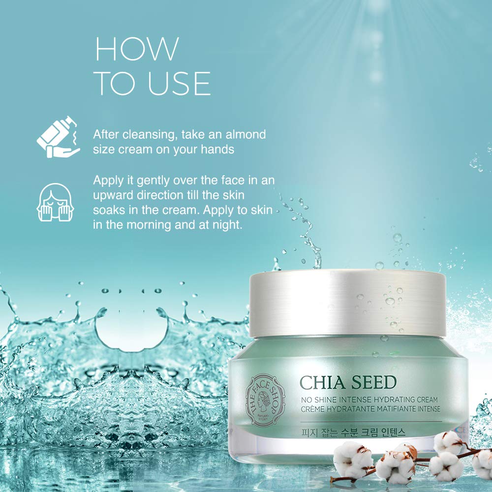 the face shop chia seed no shine hydrating cream