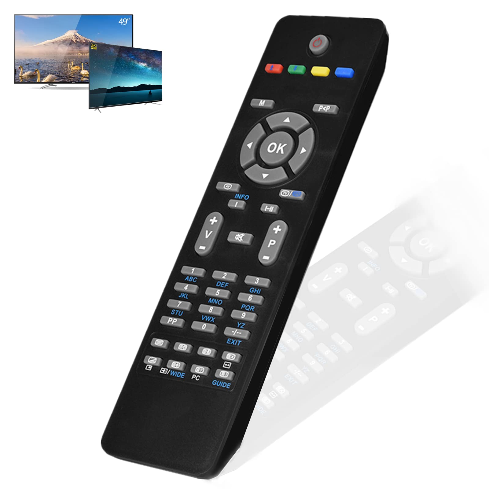 RC1205 Remote Control Replacement for TV, Universal Remote Control Fit for RC1205 Smart LED LCD TV
