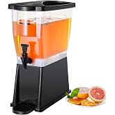 VEVOR Beverage Dispenser, 3 Gallon Drink Dispenser for Parties, Plastic Juice Dispenser with Stand Spigot Lid, Iced Tea Lemonade Juice Water Dispenser, for Restaurants, Hotels, Parties