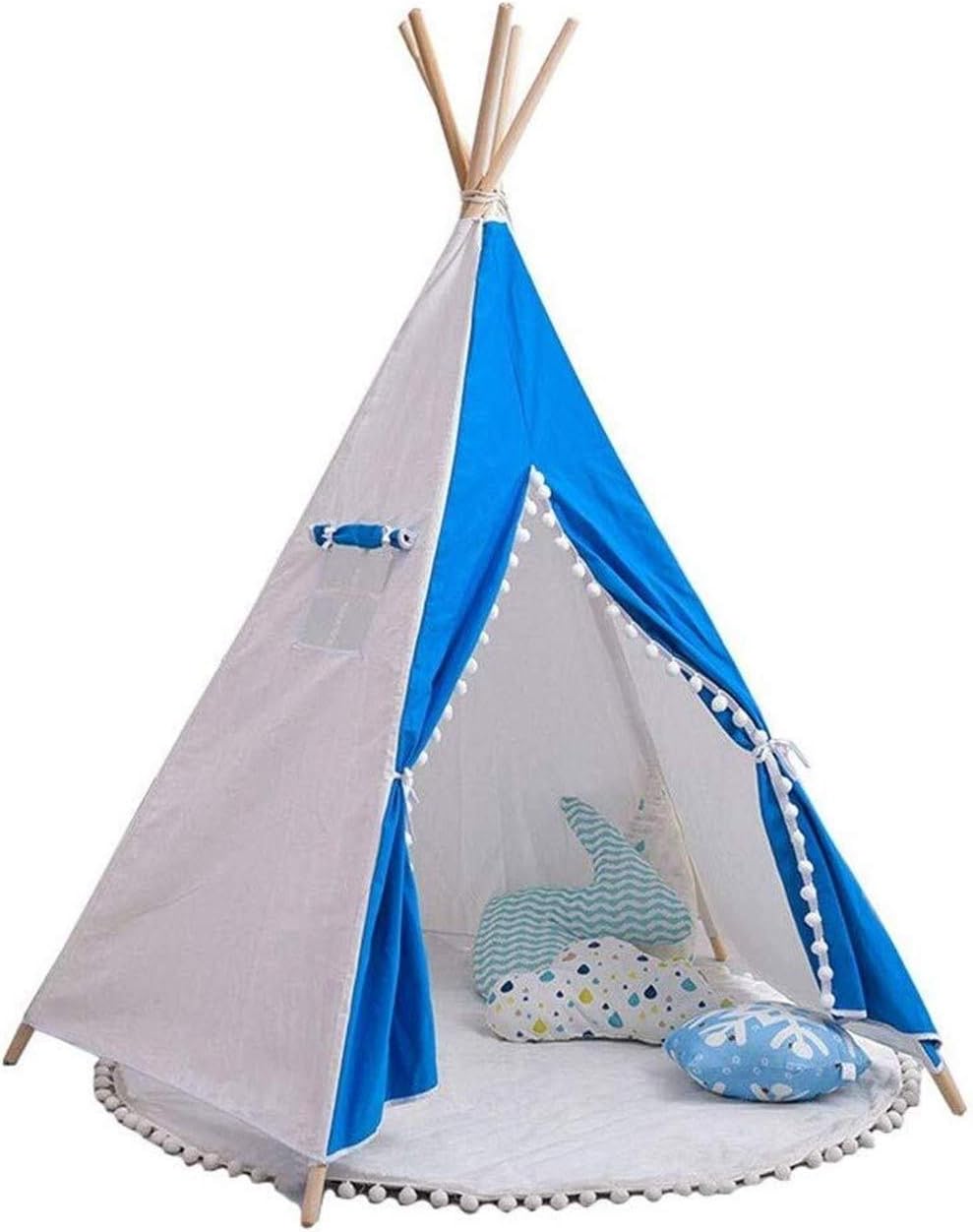 Wuyeti Children foldable game tent Indian tent canvas tent indoor or outdoor boys and girls games children room decoration white tunnel tent game