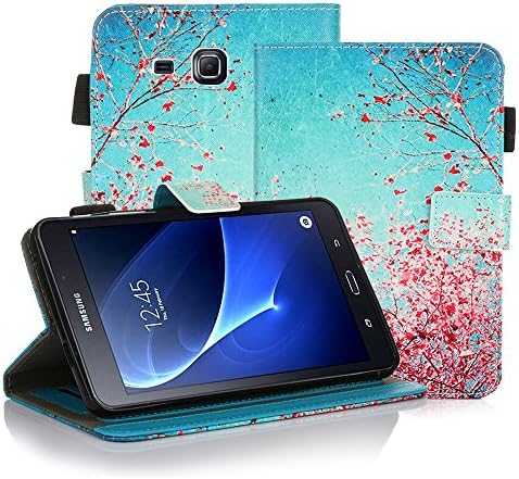 LeCase Galaxy Tab A Case (7.0 Inch), Card Slots, Magnetic Closure, Flip Leather Case With Adjustable Stand For Samsung Galaxy TAB A 7.0 (SM-T280 / SM-T285) Tablet, Cherry Blossoms