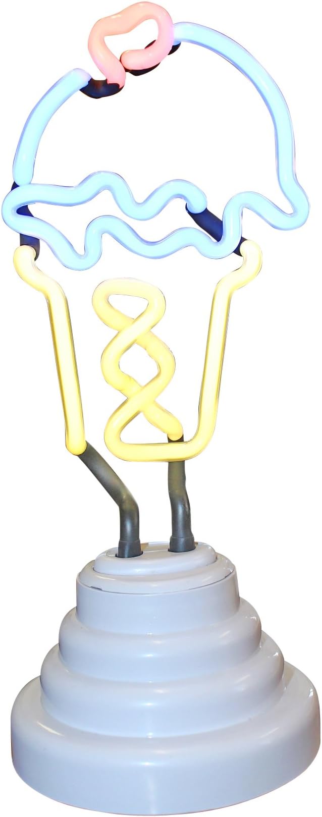 Small Desk Neon Lamps (Ice Cream White Base)