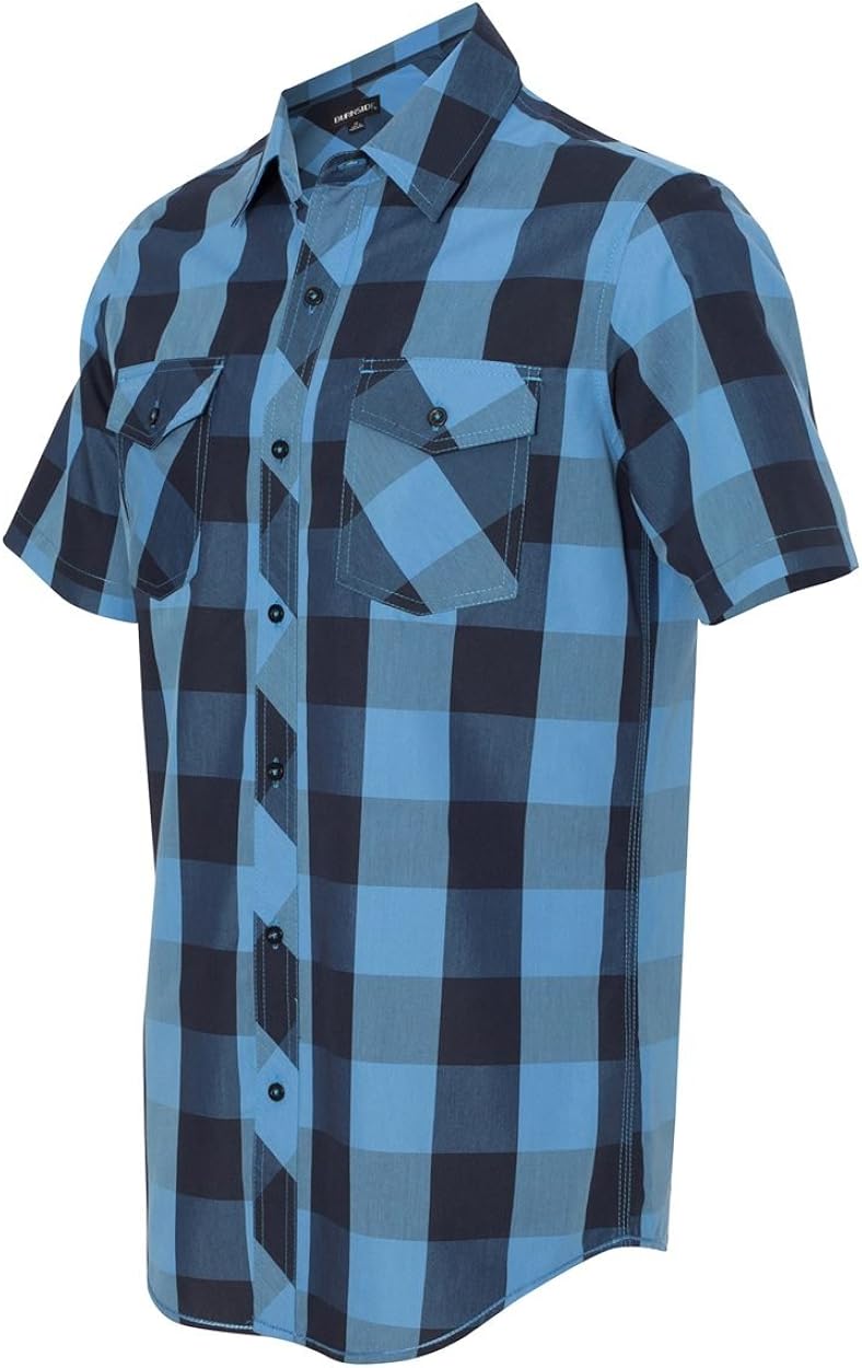Burnside Buffalo Plaid Woven Shirt (B9203): Clothing