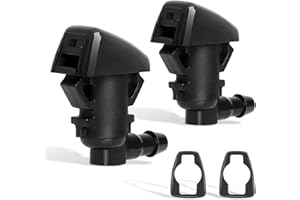 Belleone 2PCS Front Windshield Washer Nozzle Fit for 2008-2012 Jeep Liberty, 2006-2010 Jeep Commander, 2007-2011 Dodge Nitro, Replacement for Part # 55157319AA 4806312AA, Spray Jet Kit