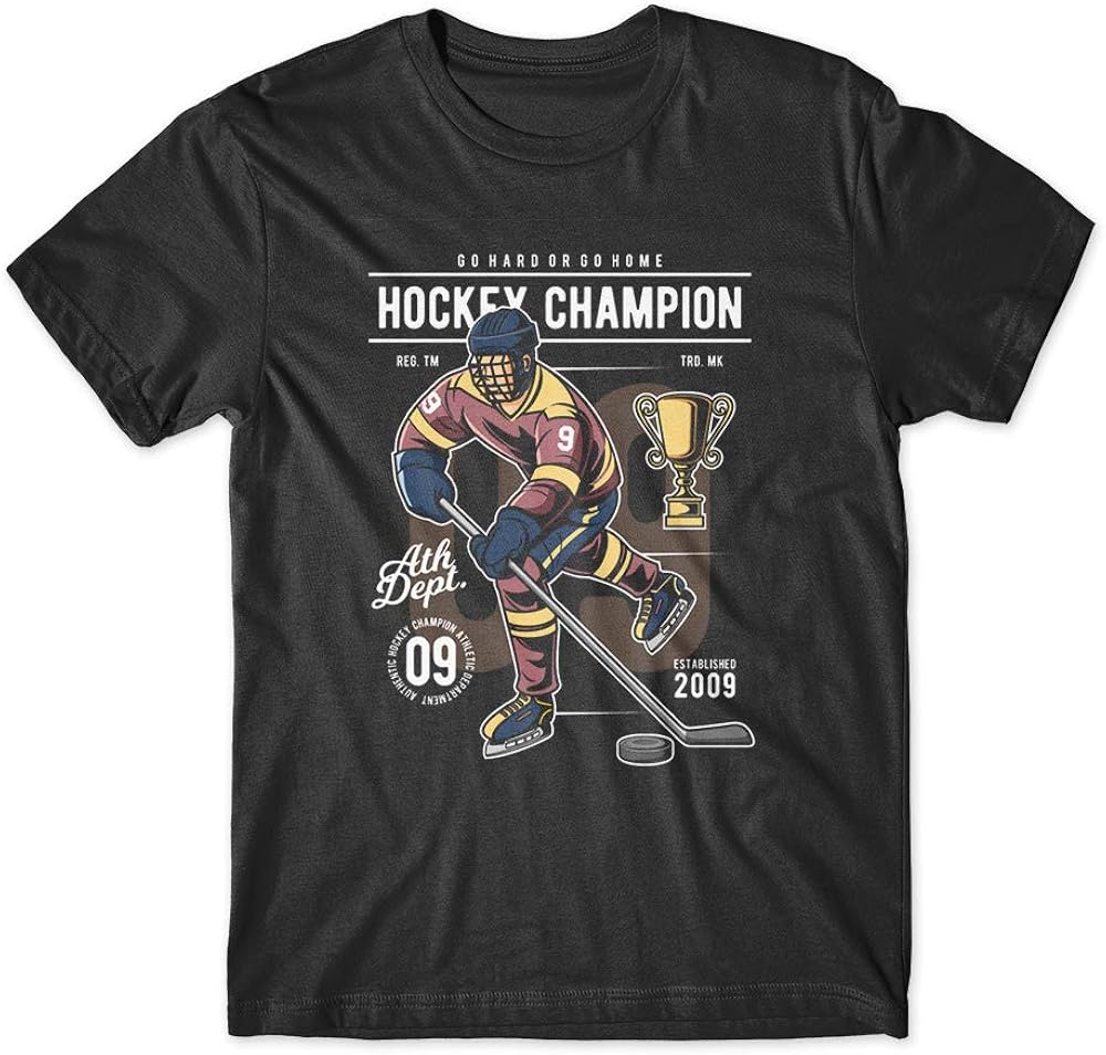 Hockey Champion TShirt 100 Cotton Premium Tee New Clothing