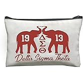 MONNYCAR Makeup Bag with Delta Sorority Elephant Printed,Portable Makeup Organizer, Gift For Cosmetic Bag,Lightweight Storage Bag,Casual Cosmetic Pouch with Zippered Pocket,Travel Accessory for Women