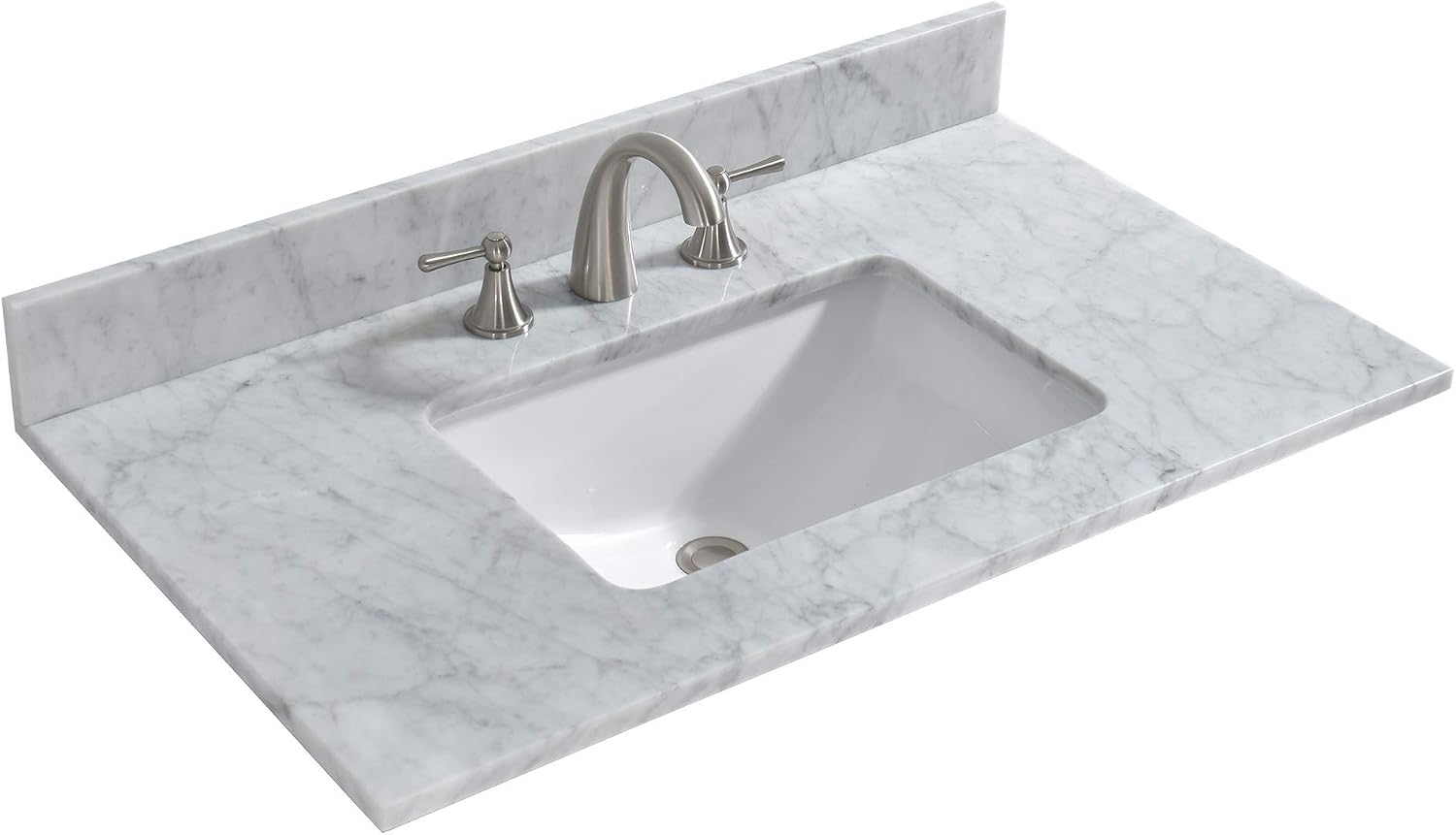 Woodbridge 37 X 22 Carrara Marble Vanity Top