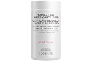 Codeage Grass-Fed Beef Cartilage Supplement - Bovine Liver & Cartilage Blend - Pasture-Raised, Freeze Dried Raw, Non-Defatted