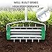 VINGLI Rolling Lawn Aerator with 51'' Handle, Push Spike Tine Roller for Home Garden Yard Patio Grass Soil Aeration, Roller Secured by Fasteners