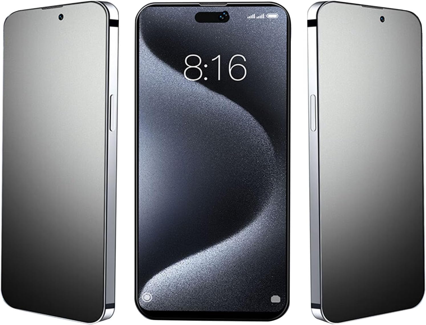 WINYU® 3PCS Matte Privacy Screen Protector for iPhone 15 Pro Max Anti Spy Tempered Glass 9H Anti-Glare Anti-Fingerprint Full Coverage Matte Protective Film for Apple 15 Pro Max,6.7" — image 1