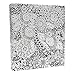 Aurora Illustrator Adult Coloring 3-Ring Binder, 1-Inch, 11