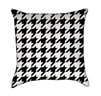 Amazon Com Flitterpated Houndstooth Throw Pillow Home Kitchen
