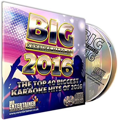 Mr Entertainer Big Karaoke Hits of 2016 - Double CD+G (CDG) Pack. 40 Top Songs