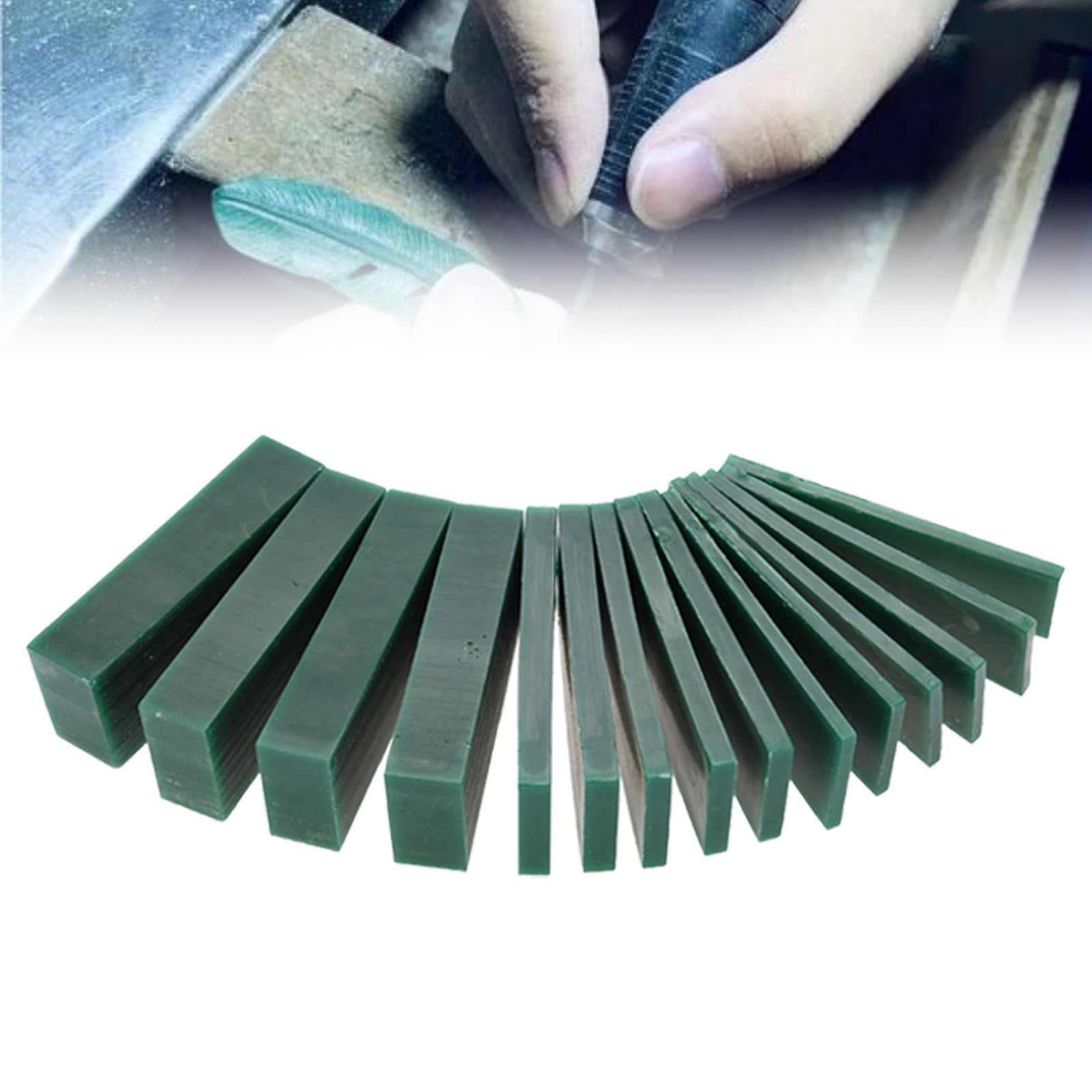 15 PCS 4/6/8/21/23mm Thickness Green Carving Wax Piece, Jewelry Engraving Making Tool Mold Wax Ring Solid Carving Wax for Jewelry Ring Tool practice