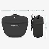 Navaris Silicone Dog Treat Pouch 2 Pack Clip Magnetic Closure Green Grey view 6