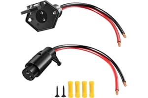 SEEHOM Trolling Motor Plug, 12V 8 Gauge 2 Wire Plug and Receptacle Compatible with Minn Kota Marine Boats Kayaks Male Female Connector Quick Connect Waterproof