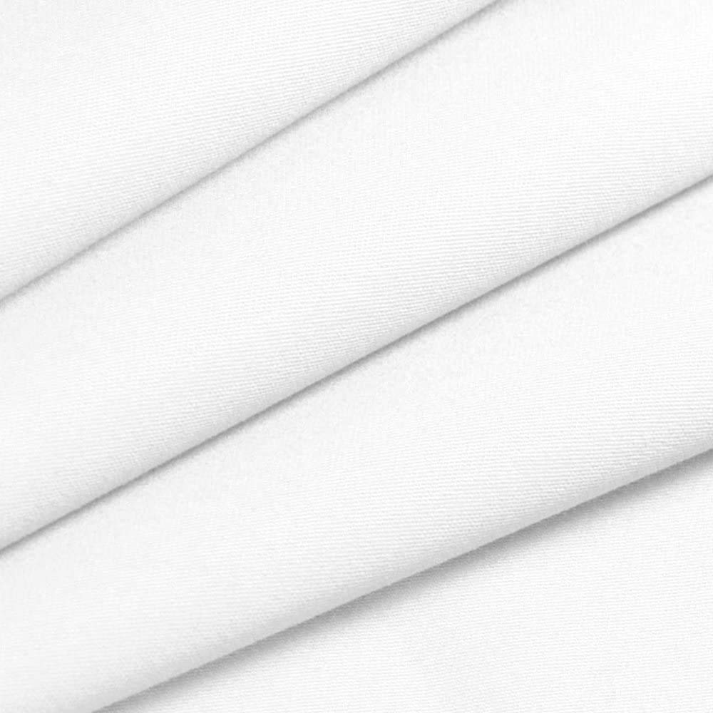 100% Cotton Plain White Fabric – 60 Inch Wide 150cm Wide 150GSM Material – for Sewing, Quilting, Curtain Linings, Dressmaking, Pillowcases & Totes