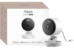 Aqara G100, 2K Indoor/Outdoor Security Camera, HomeKit Secure Video, 2-Way Audio, Spotlight Color/IR Night Vision, AI Detecti