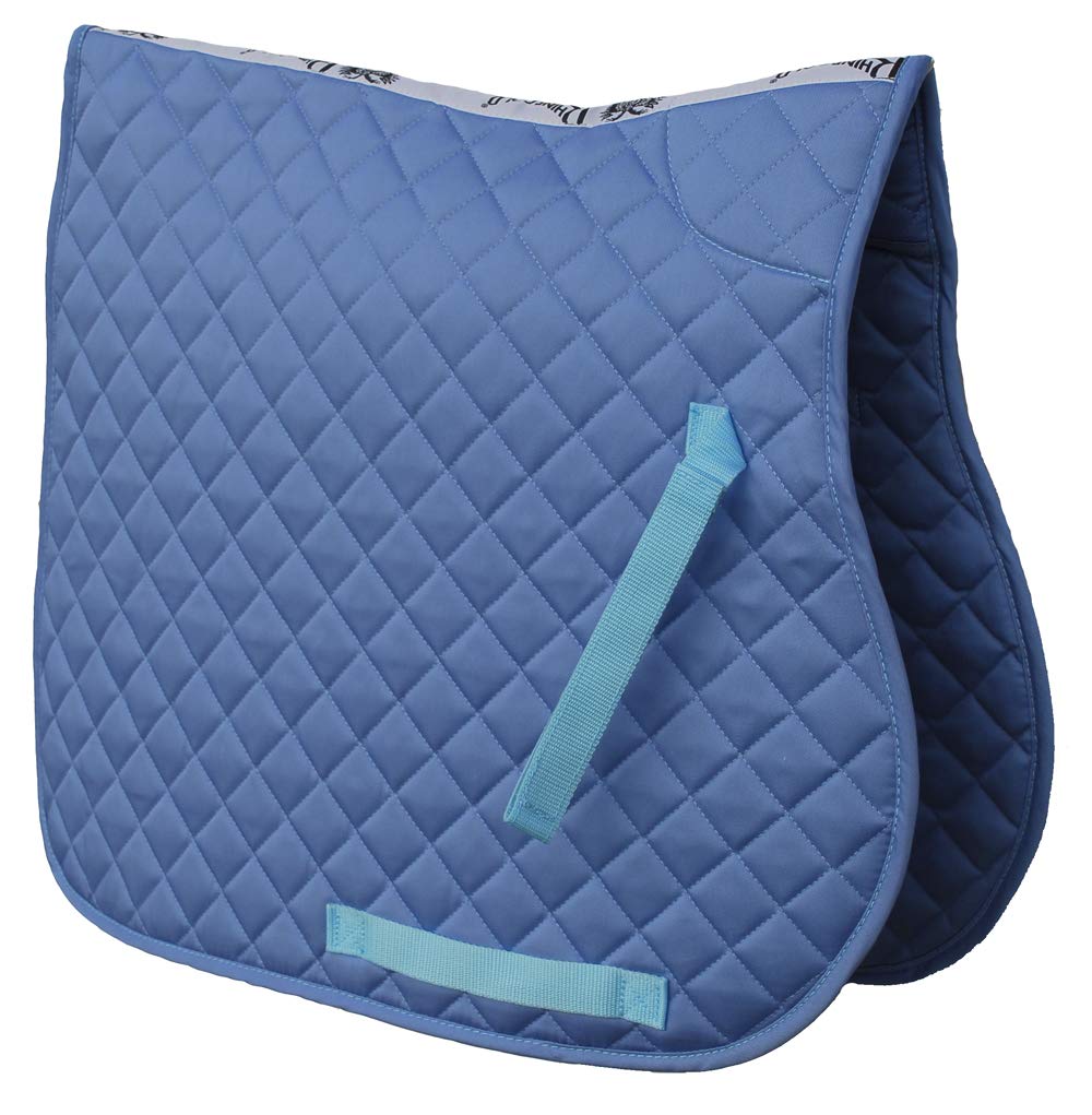 Rhinegold Cotton Quilted Saddle Cloth - Pony - Sky Blue — image 1