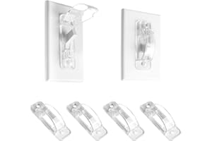 TPKKNGE (Clear, 4 Pack) Wall Switch Guard, Child Proof Light Switch Plate Covers Protects Your Lights from being Accidentally Turned On or Off by Children and Adults
