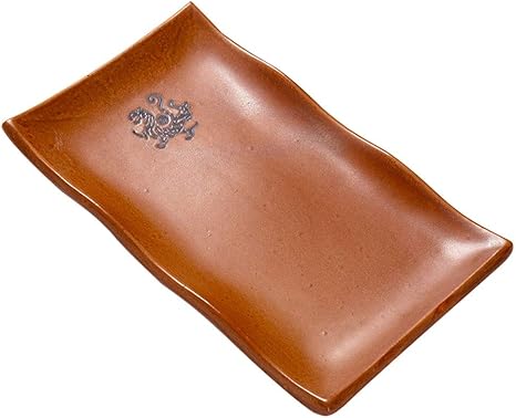 Amazon ステーキ皿 クリエイティブフラットプレート 石器皿 手描きセラミック食器 家庭用長方形プレート 寿司プレート デザートプレート大サイズプレート Color Brown Size 26 5 15 5cm ステーキ皿 オンライン通販