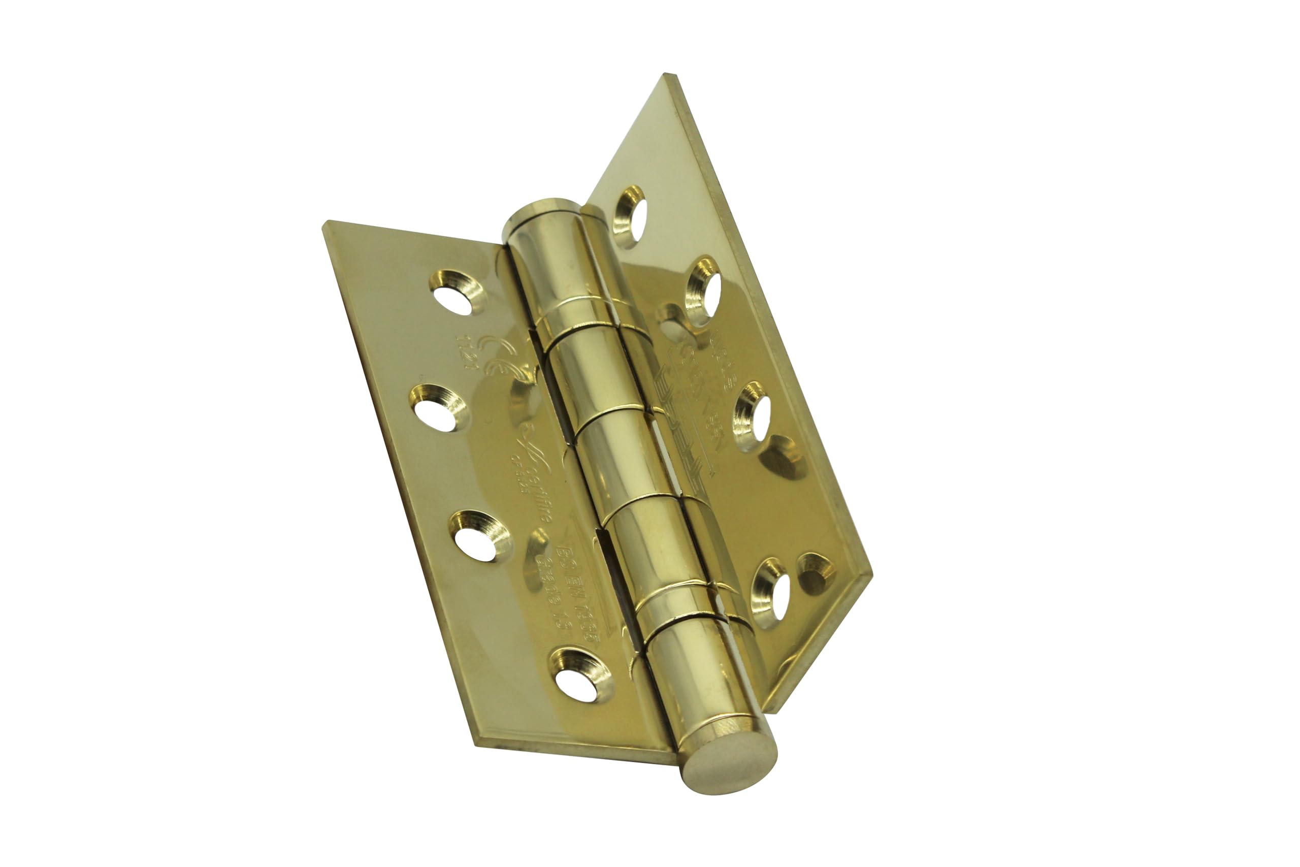 Tesa Assa Abloy BISCFCEM433LPD Stainless Steel Hinges for Certified Fire Doors, Brass Finish