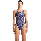 Arena Womens Arena Performance Women's Micro Floral Swim Tech Back Training Swimsuit Ladies Bathing Suit